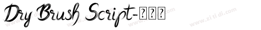 Dry Brush Script字体转换